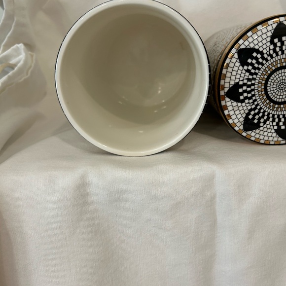 Gold and Black Mosaic Canister Set - Picture 5 of 9